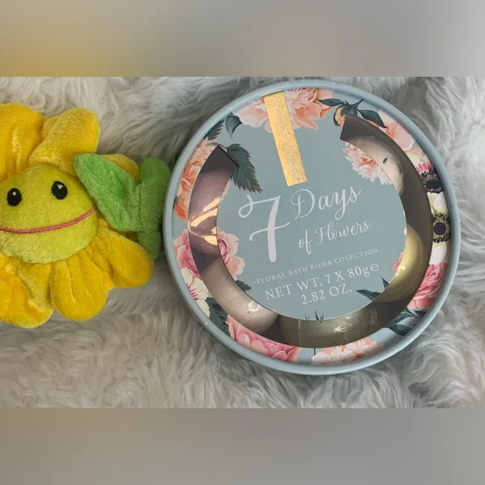ASQUITH & SOMERSET 7 Days of Flowers bath bomb collection NIB NWT (7) 2.82 Oz.
